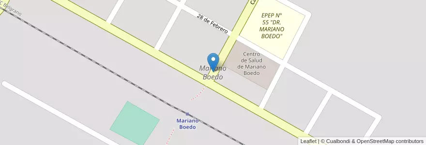 Mapa de ubicacion de Mariano Boedo en アルゼンチン, フォルモサ州, Departamento Formosa, Municipio De Mariano Boedo, Mariano Boedo.