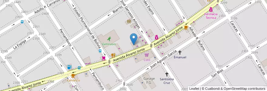Mapa de ubicacion de Mariano Compresores, Villa del Parque en Аргентина, Буэнос-Айрес, Буэнос-Айрес, Comuna 11.