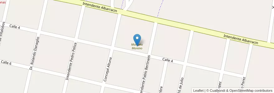 Mapa de ubicacion de Mariano Moreno en Argentina, Córdoba, Departamento Unión, Pedanía Ascasubi.