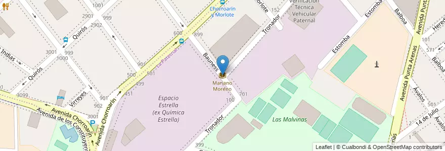 Mapa de ubicacion de Mariano Moreno, La Paternal en アルゼンチン, Ciudad Autónoma De Buenos Aires, ブエノスアイレス, Comuna 15.