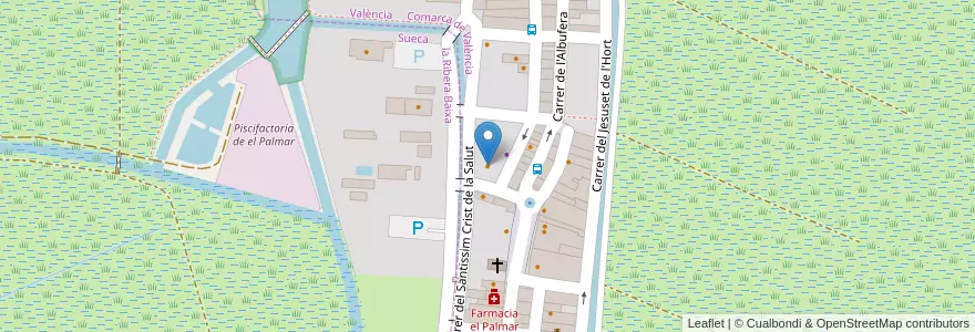 Mapa de ubicacion de MariBel en İspanya, Comunitat Valenciana, València / Valencia, La Ribera Baixa, València.