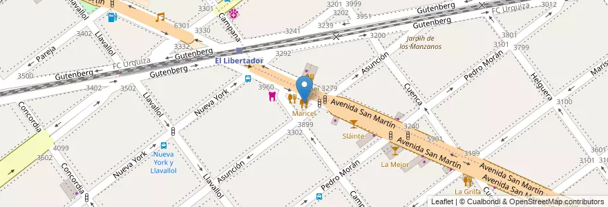 Mapa de ubicacion de Maricel, Villa Devoto en آرژانتین, Ciudad Autónoma De Buenos Aires, Buenos Aires, Comuna 11.