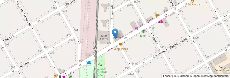 Mapa de ubicacion de Mariela Folino Propiedades en Arjantin, Buenos Aires, Partido De Vicente López, Vicente López.