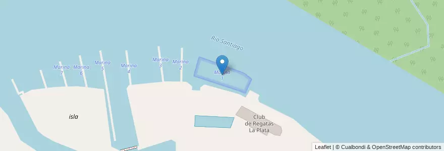 Mapa de ubicacion de Marina 1 en الأرجنتين, بوينس آيرس, Partido De Ensenada.
