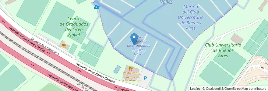 Mapa de ubicacion de Marina del Centro de Graduados del Liceo Naval, Nuñez en Argentina, Autonomous City Of Buenos Aires, Autonomous City Of Buenos Aires, Comuna 13.