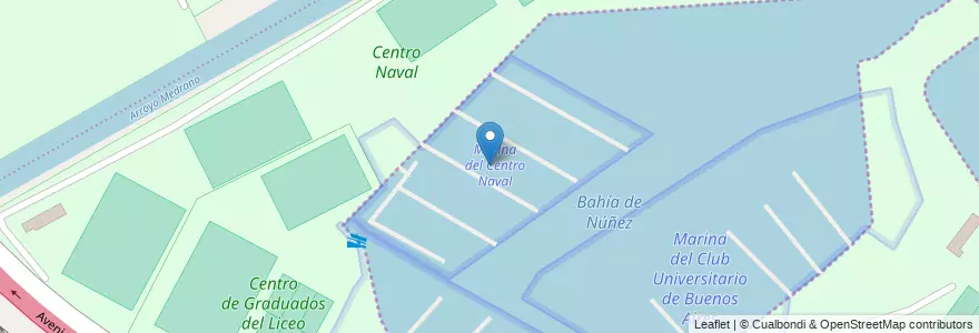 Mapa de ubicacion de Marina del Centro Naval, Nuñez en 阿根廷, Ciudad Autónoma De Buenos Aires, 布宜诺斯艾利斯, Comuna 13.