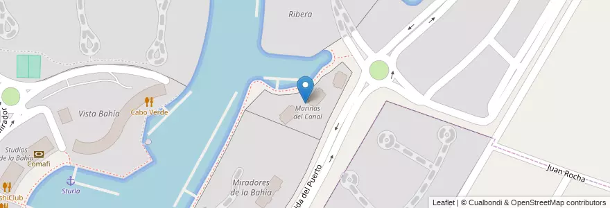 Mapa de ubicacion de Marinas del Canal en Arjantin, Buenos Aires, Partido De Tigre, Nordelta.