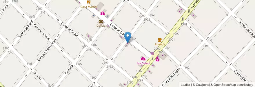 Mapa de ubicacion de Mariñasky Tienda en Arjantin, Buenos Aires, Partido De Lanús, Lanús Oeste.