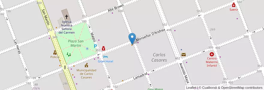 Mapa de ubicacion de Mario en Аргентина, Буэнос-Айрес, Partido De Carlos Casares, Carlos Casares.