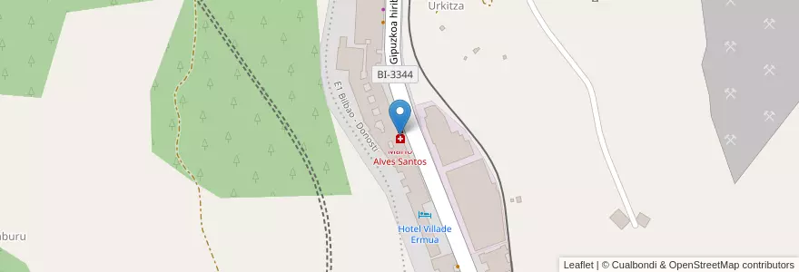 Mapa de ubicacion de Mario Alves Santos en 西班牙, 巴斯克, 比斯开, Durangaldea, Ermua.