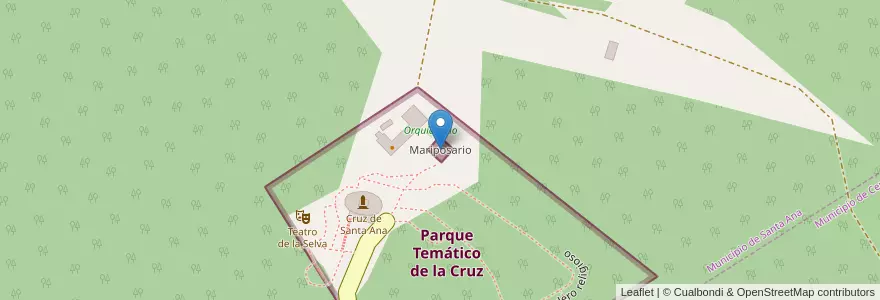 Mapa de ubicacion de Mariposario en アルゼンチン, ミシオネス州, Departamento Candelaria, Municipio De Santa Ana.