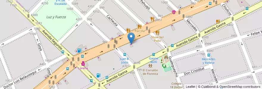 Mapa de ubicacion de Marisco Hnos., Floresta en آرژانتین, Ciudad Autónoma De Buenos Aires, Buenos Aires, Comuna 10.