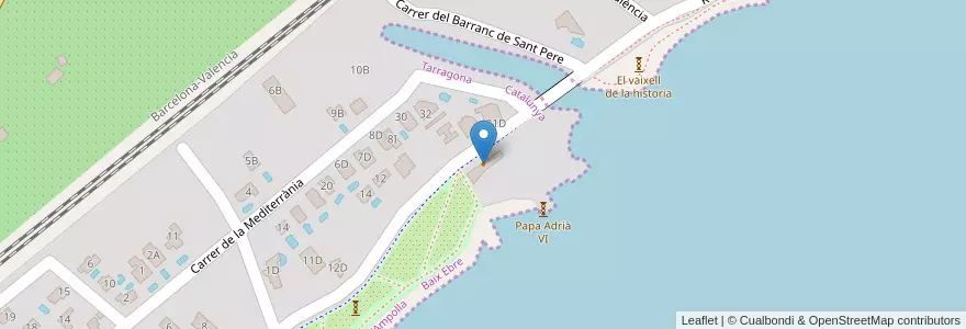 Mapa de ubicacion de Marisqueria Nova Devimar en إسبانيا, Baix Ebre, L'Ampolla.