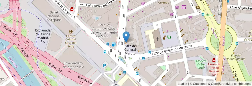 Mapa de ubicacion de Marisquería O´Portiño en إسبانيا, منطقة مدريد, منطقة مدريد, Área Metropolitana De Madrid Y Corredor Del Henares, مدريد.