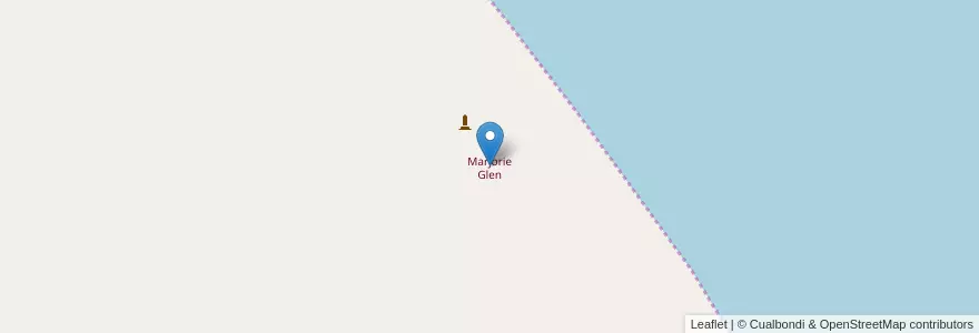 Mapa de ubicacion de Marjorie Glen en Argentina, Chile, Santa Cruz, Güer Aike.