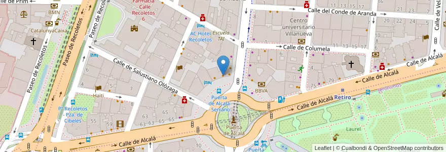 Mapa de ubicacion de Market Café en スペイン, マドリード州, Comunidad De Madrid, Área Metropolitana De Madrid Y Corredor Del Henares, Madrid.