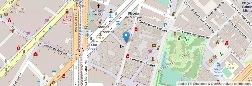 Mapa de ubicacion de Marlen Tastets en 스페인, Catalunya, Barcelona, Barcelonès, 바르셀로나.