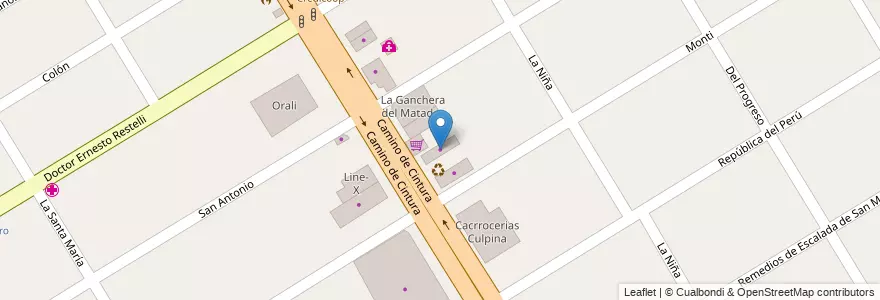 Mapa de ubicacion de Marmolería en Arjantin, Buenos Aires, Partido De Esteban Echeverría, 9 De Abril.