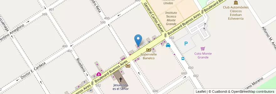 Mapa de ubicacion de Marmoleria en アルゼンチン, ブエノスアイレス州, Partido De Esteban Echeverría, Monte Grande.