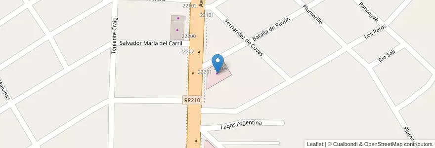Mapa de ubicacion de Marmolería Rocamora en الأرجنتين, بوينس آيرس, Partido De Almirante Brown, Glew.