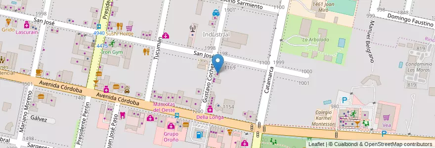 Mapa de ubicacion de Maroñas en アルゼンチン, サンタフェ州, Departamento Rosario, Municipio De Funes, Funes.