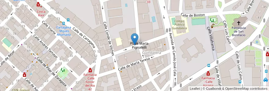 Mapa de ubicacion de MARQUES DE AHUMADA, CALLE, DEL,9 en إسبانيا, منطقة مدريد, منطقة مدريد, Área Metropolitana De Madrid Y Corredor Del Henares, مدريد.