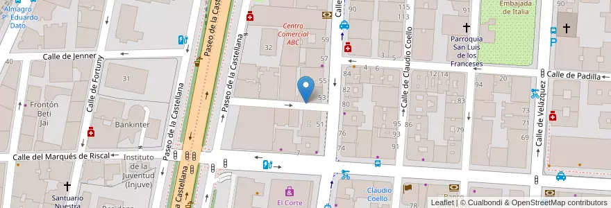 Mapa de ubicacion de MARQUES DE VILLAMEJOR, CALLE, DEL,7 en إسبانيا, منطقة مدريد, منطقة مدريد, Área Metropolitana De Madrid Y Corredor Del Henares, مدريد.