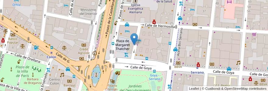 Mapa de ubicacion de MARQUES DE ZURGENA, CALLE, DEL,2A en إسبانيا, منطقة مدريد, منطقة مدريد, Área Metropolitana De Madrid Y Corredor Del Henares, مدريد.