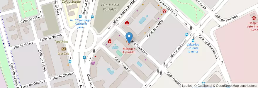 Mapa de ubicacion de Márquez & Castillo en إسبانيا, منطقة مدريد, منطقة مدريد, Área Metropolitana De Madrid Y Corredor Del Henares, مدريد.