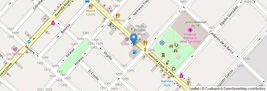 Mapa de ubicacion de Marquez, Villa Luro en Argentina, Ciudad Autónoma De Buenos Aires, Buenos Aires, Comuna 10.