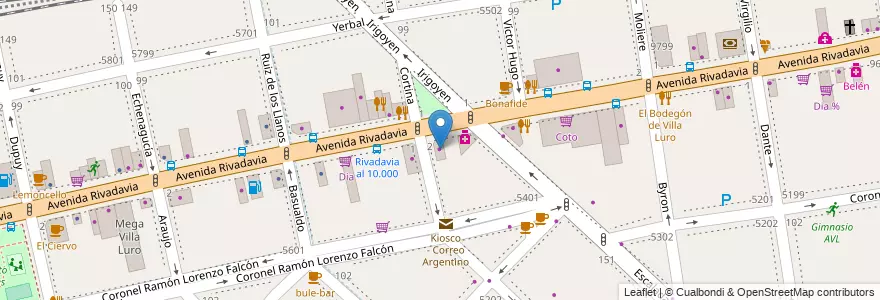 Mapa de ubicacion de Marritelli, Villa Luro en Аргентина, Буэнос-Айрес, Comuna 9, Буэнос-Айрес, Comuna 10.