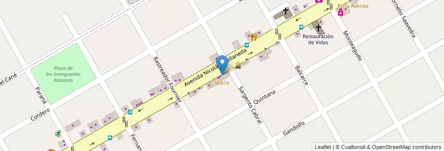 Mapa de ubicacion de Marta en Argentina, Buenos Aires, Partido De San Fernando, Victoria.