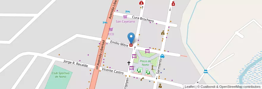 Mapa de ubicacion de Martín en 阿根廷, Córdoba, Departamento San Alberto, Municipio De Nono, Pedanía Nono, Nono.