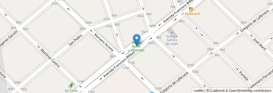 Mapa de ubicacion de Martín Boneo y Villalonga, Parque Avellaneda en アルゼンチン, Ciudad Autónoma De Buenos Aires, Comuna 9, ブエノスアイレス.