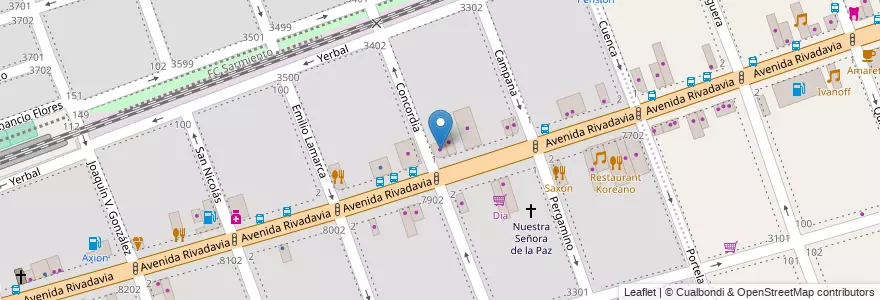 Mapa de ubicacion de Martin & Martin, Floresta en Argentinië, Ciudad Autónoma De Buenos Aires, Buenos Aires.