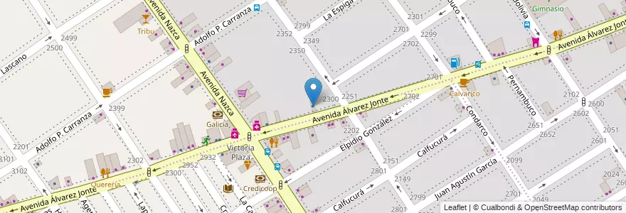 Mapa de ubicacion de Martinez Licari Propiedades, Villa del Parque en 阿根廷, Ciudad Autónoma De Buenos Aires, 布宜诺斯艾利斯, Comuna 11.