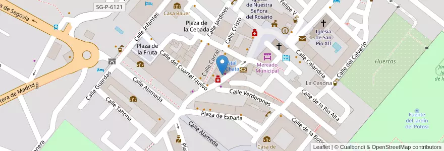 Mapa de ubicacion de Martinho en スペイン, カスティーリャ・イ・レオン州, Segovia, Real Sitio De San Ildefonso.