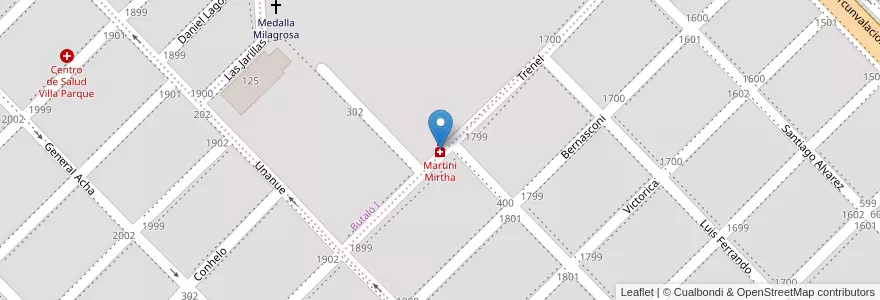 Mapa de ubicacion de Martini Mirtha en アルゼンチン, ラ・パンパ州, Municipio De Santa Rosa, Departamento Capital, Santa Rosa.