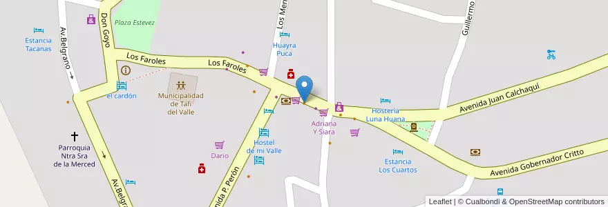 Mapa de ubicacion de Martino en Arjantin, Tucumán, Departamento Tafí Del Valle, Municipio De Tafí Del Valle, Tafí Del Valle.