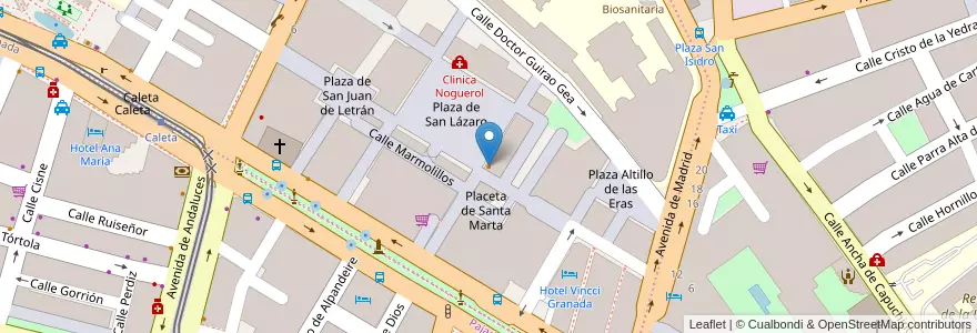 Mapa de ubicacion de Martin's en إسبانيا, أندلوسيا, غرناطة, Comarca De La Vega De Granada, Granada.