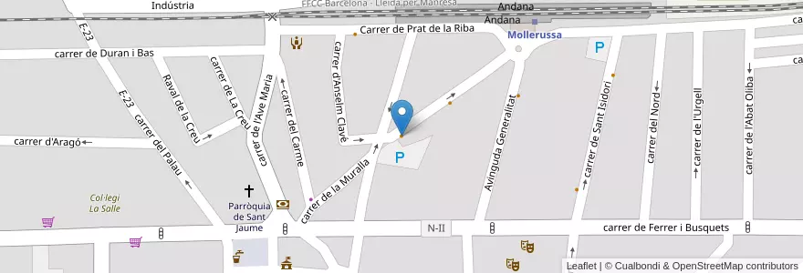 Mapa de ubicacion de Martin's Nit en 西班牙, Catalunya, 莱里达, Pla D'Urgell, Mollerussa.