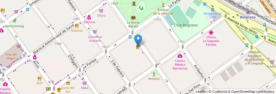 Mapa de ubicacion de Maru Botana, Belgrano en Argentine, Ciudad Autónoma De Buenos Aires, Buenos Aires, Comuna 13.