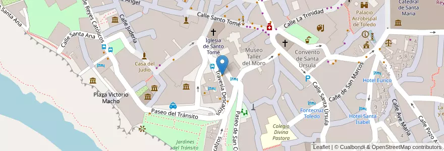 Mapa de ubicacion de Maruxiña Lounge en スペイン, カスティーリャ＝ラ・マンチャ州, Toledo, Toledo, Toledo.