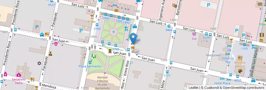 Mapa de ubicacion de Mary Holliday en Argentina, Santa Fe, Departamento Rosario, Municipio De Rosario, Rosario.