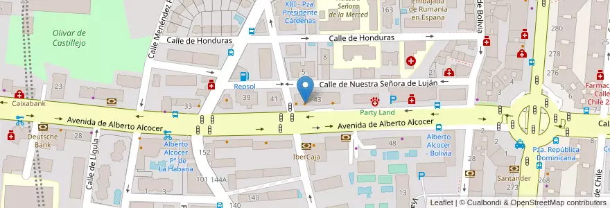 Mapa de ubicacion de Más que Pintxos en スペイン, マドリード州, Comunidad De Madrid, Área Metropolitana De Madrid Y Corredor Del Henares, Madrid.