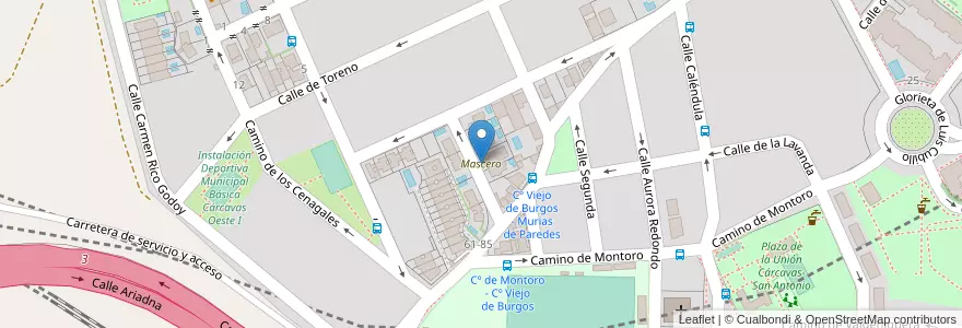 Mapa de ubicacion de Mascero en 스페인, Comunidad De Madrid, Comunidad De Madrid, Área Metropolitana De Madrid Y Corredor Del Henares, 마드리드.