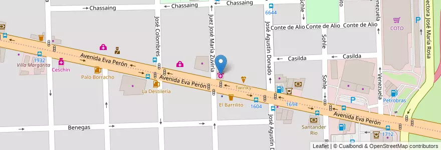 Mapa de ubicacion de Mascotas del Oeste en Argentina, Santa Fe, Departamento Rosario, Municipio De Rosario, Rosário.