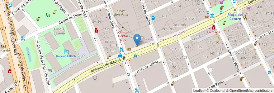 Mapa de ubicacion de Masedy en Espanha, Catalunha, Barcelona, Barcelonès, Barcelona.