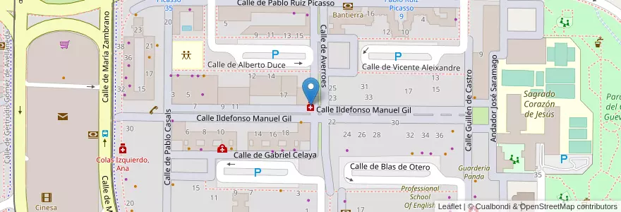 Mapa de ubicacion de Masegosa Martinez, Federico en スペイン, アラゴン州, サラゴサ, Zaragoza, サラゴサ.
