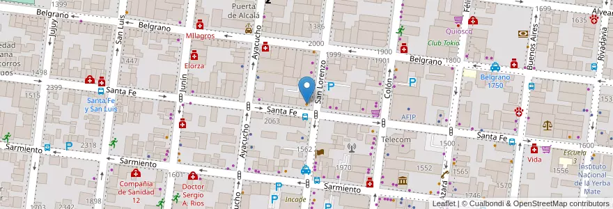 Mapa de ubicacion de Mashi Centro en Argentinien, Misiones, Departamento Capital, Municipio De Posadas, Posadas.